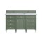 James Martin Vanities Brittany 60in Single Vanity, Smokey Celadon w/ 3 CM Carrara Marble Top 650-V60S-SC-3CAR - alternate 7